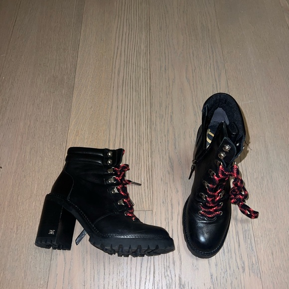Sam Edelman SadeStaxked heel combat boot size 7 - Picture 8 of 9